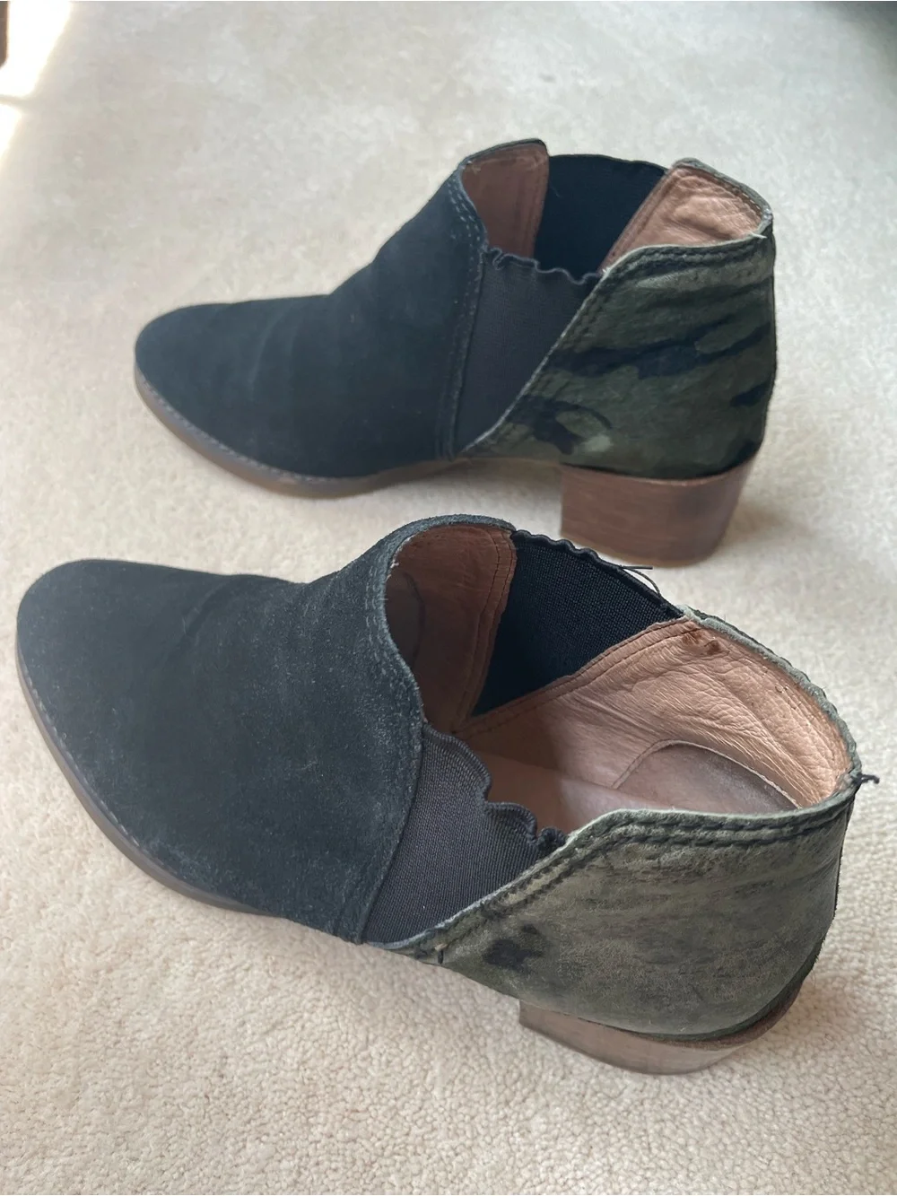 All Black Women's Black Suede Ankle Booties